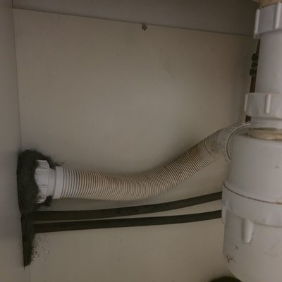 Poor quality plumbing before leak repair