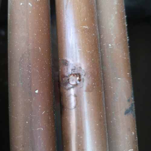 leak on heating pipe